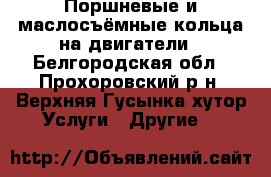 Поршневые и маслосъёмные кольца на двигатели - Белгородская обл., Прохоровский р-н, Верхняя Гусынка хутор Услуги » Другие   
